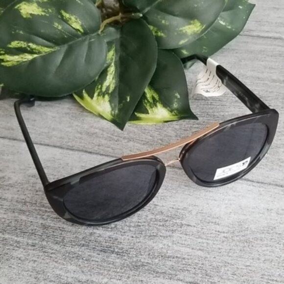 Joe\'s Jeans black & blue Matte Tortoise Cat Eye Sunglasses NEW main image 6
